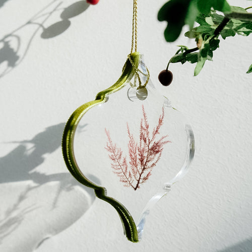 The handpressed eco resin seaweed bauble from Comb Cornwall