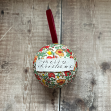 Load image into Gallery viewer, Liberty Bauble with Velvet Ribbon - Clementine Flowers