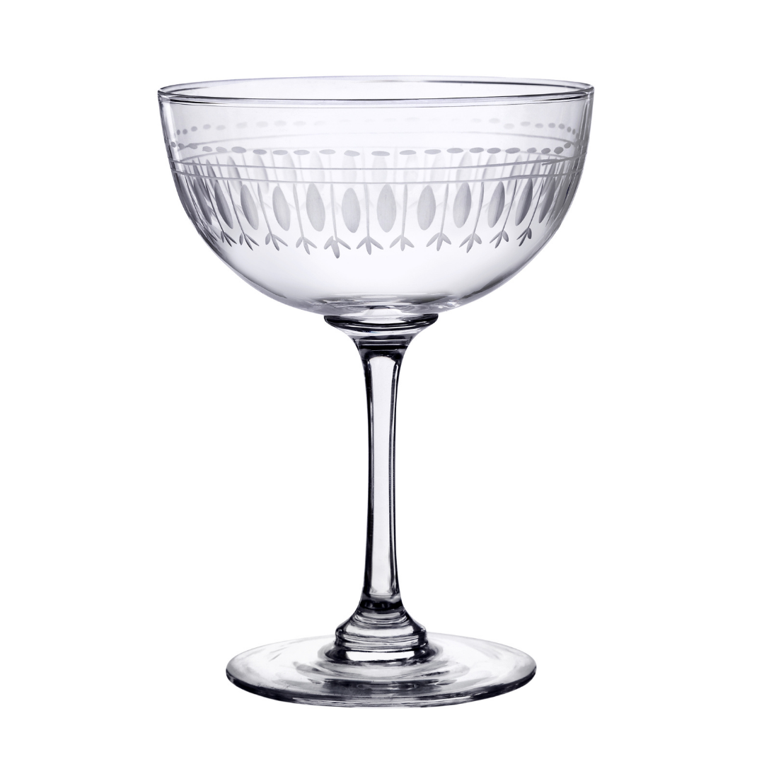 A Set of Six Champagne Saucers Ovals The Vintage List