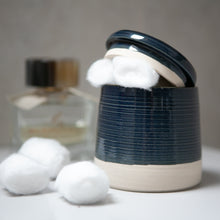 Load image into Gallery viewer, Handmade Lidded Pot in a Navy Glaze