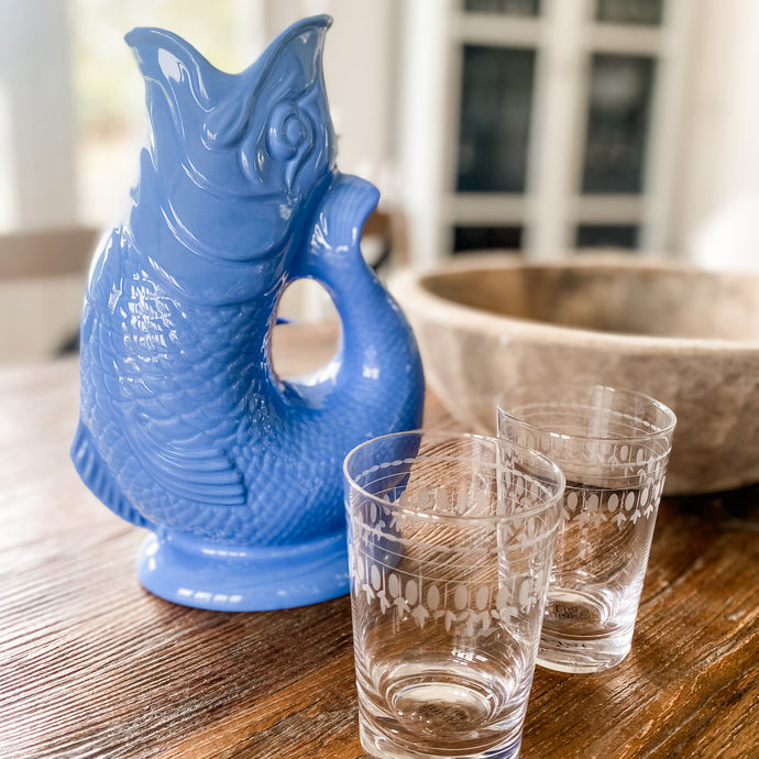 Just In - The Sea Blue Gluggle Jug