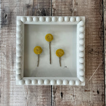 Load image into Gallery viewer, Hand Crafted Billy Buttons in a Bobbin Frame - Autumn Trees