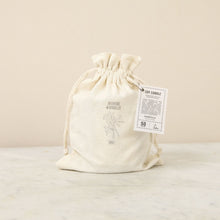 Load image into Gallery viewer, The canvas bag cover for the Jasmine and Vanilla Soy candle from Norfolk Natural Living