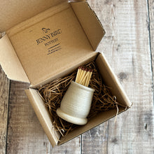 Load image into Gallery viewer, Handmade stoneware matchpot inspired by french vintage matchpots