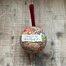 Load image into Gallery viewer, Liberty Bauble with Velvet Ribbon - Floral