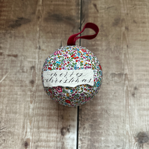 Liberty Bauble with Velvet Ribbon - Berries