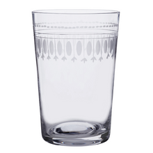 Load image into Gallery viewer, Hand blown and hand engraved tumbler in lead free glass  - Ovals pattern, The Vintage List