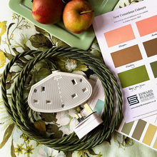 Load image into Gallery viewer, The 2m 2 plug fabric extension cable in Pesto from Lola&#39;s Leads