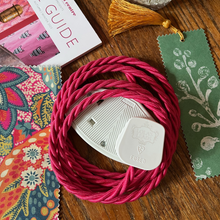 Load image into Gallery viewer, The Lola&#39;s Leads 2m Fabric Extension Cable in Raspberry