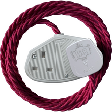 Load image into Gallery viewer, The 2m fabric extension cable in Raspberry from Lola&#39;s Leads