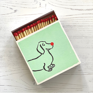 Luxury Square Matches featuring a sausage dog with a red nose