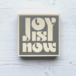 Luxury Long Matches in a Square box featuring the phrase 'Joy Is Now'