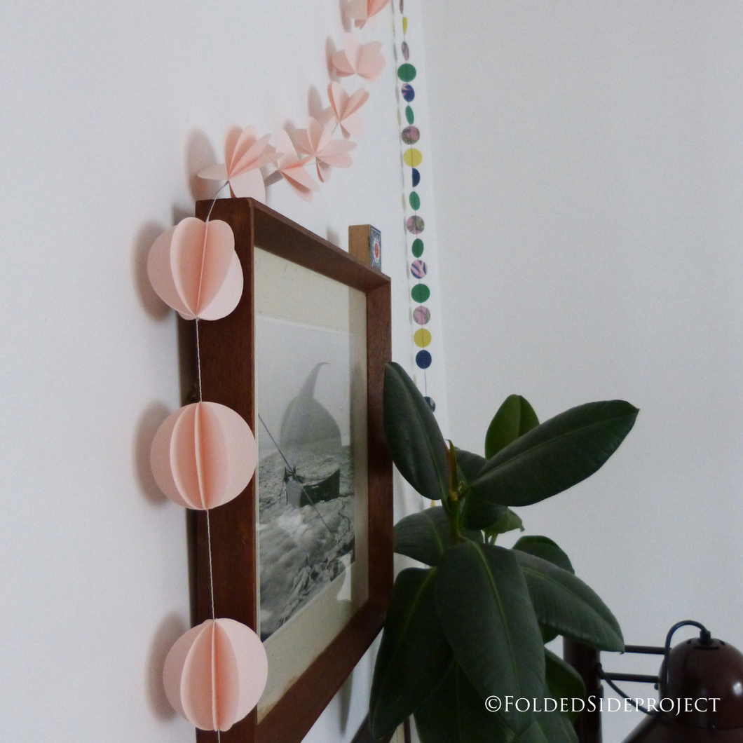 Paper Garland Circles in Pink