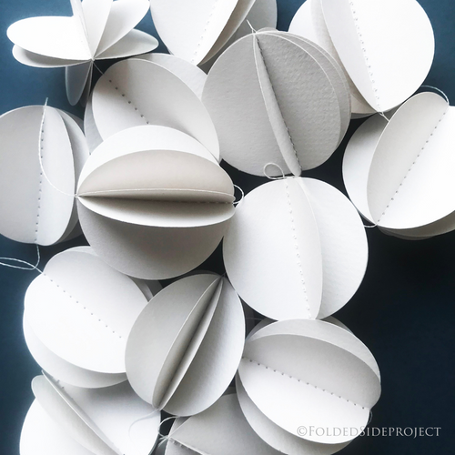 Paper Garland Circles in Pale Grey