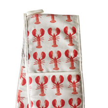 Load image into Gallery viewer, Designed In Cornwall. Made in England. Lobster Oven Gloves by Rebecca Rickards Designs