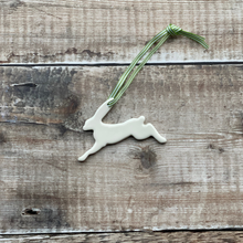 Load image into Gallery viewer, Handmade Running Hare Hanging Decoration