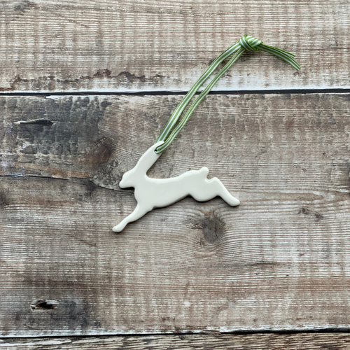Handmade Running Hare Hanging Decoration