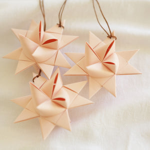 Handmade Paper Danish Star - Small in Pale Pink