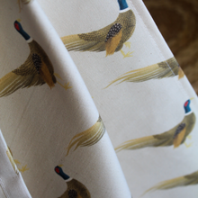 Load image into Gallery viewer, A close up detail of the Pheasant tea towel by Rebecca Rickards Designs