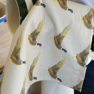 Beautiful Pheasant tea towel designed by Rebecca Rickards Designs.  Made in England