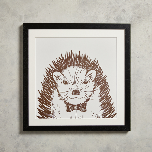 Arthur Hedgehog is an original print from the woodland creature series by Herefordshire Interior & Textile Designer Jan Jay Design.