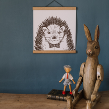 Load image into Gallery viewer, Arthur Hedgehog is an original print from the woodland creature series by Herefordshire Interior &amp; Textile Designer Jan Jay Design.
