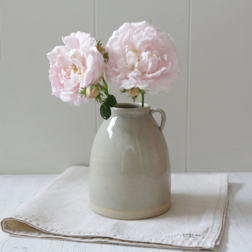 Rustic Handmade Bud Vase in Blue/Grey Celadon Glaze