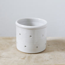 Load image into Gallery viewer, Handmade Tealight Holder in Dotty Pattern based on a vintage French cheese mould