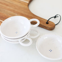 Load image into Gallery viewer, Handmade Ceramic Scoop with handle and a hand painted French flower in the middle
