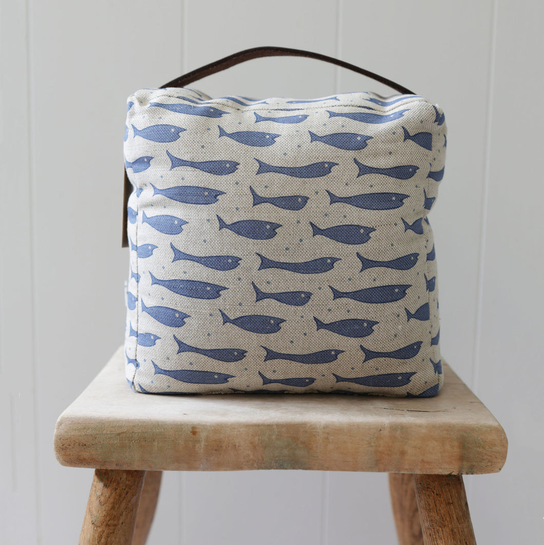 Handmade Olive & Daisy Fishes Linen