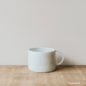 A beautiful handmade mug from Barton Croft in their timeless Skylight glaze