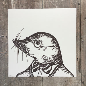 Monty Mole -Character Portrait Print