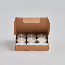 Load image into Gallery viewer, A beautiful boxed set of Joy Tealights from St Eval.  A delicate fragrance based on mimosa with fresh, green notes and floral tones on a base of cedarwood musk.