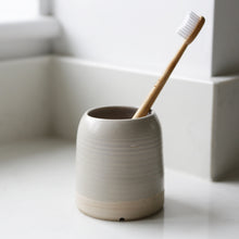 Load image into Gallery viewer, Handmade Toothbrush Pot with Grey Glaze