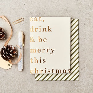 Katie Leamon Eat, Drink & Be Merry Christmas Card
