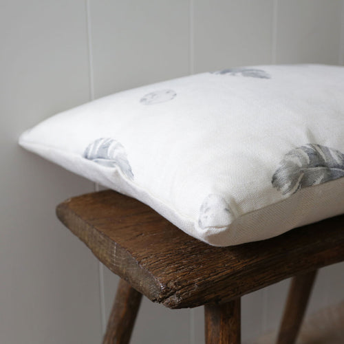 These cushions made in Peony & Sage's soft thick linen in Danish Stripe Blue are just impossible to resist.    Handmade by Catkin & Olive 