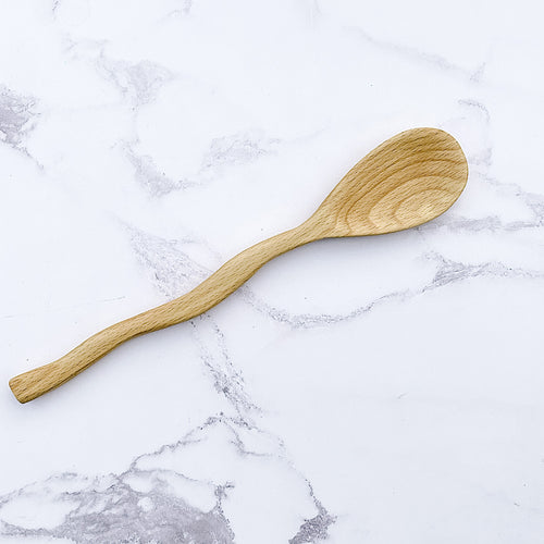 The wiggly spoon handmade in English Beech